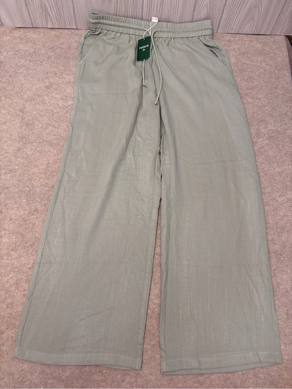 Halara High Waisted Drawstring Wide Leg Baggy Casual Pants size XL Tall New